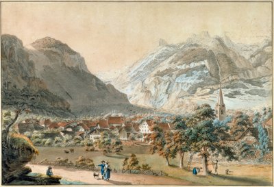 Vesnice Bex od Friedrich Georg Wexelberg