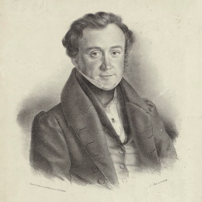 Portrét skladatele Johanna Wenzel Kalliwoda 1801-1866. od Friedrich Gustav Schlick