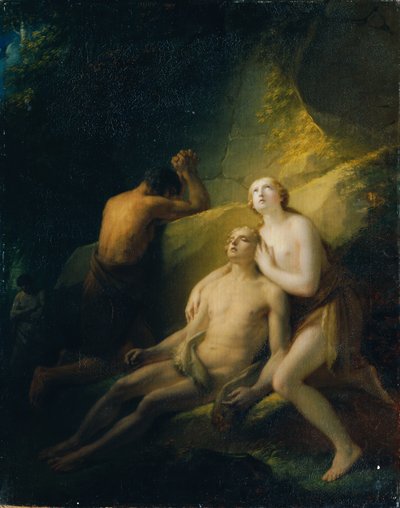 Adam a Eva truchlí nad mrtvým Ábelem od Friedrich Heinrich Fuger