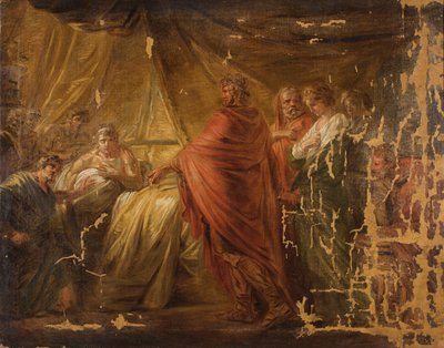 Agamemnon přivádí Briseis zpět do Achillova stanu. od Friedrich Heinrich Fuger