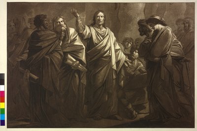 Akvatinta Henryho Fredericka Fuegera Kristus a cizoložnice (akvatinta) od Friedrich Heinrich Fuger