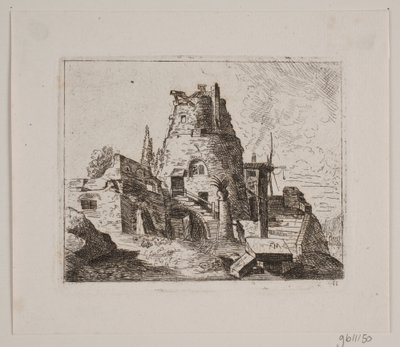 Zřícenina s věží od Friedrich Münter