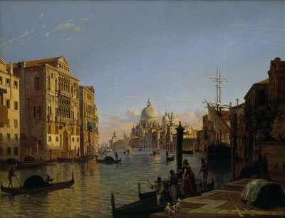 Canal Grande s výhledem na Santa Maria della Salute v Benátkách od Friedrich Nerly