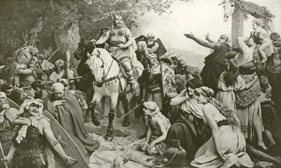 Hermannův triumf nad Římany (hlubotisk) od Friedrich Paul Thumann