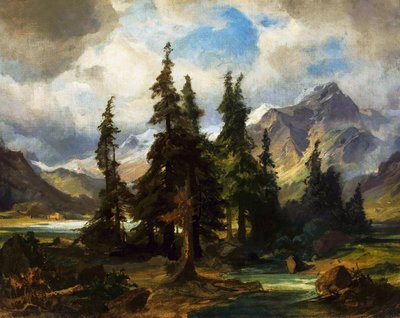 Norská krajina. od Friedrich Preller the Elder