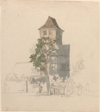 Věž opevněného domu [recto] od Friedrich Salathé