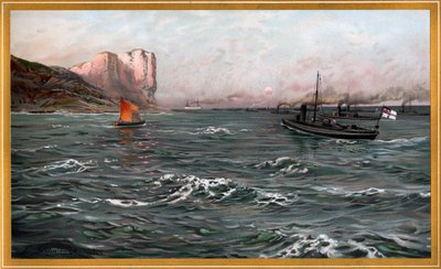 Císařské námořnictvo Bliz s divizemi torpédových člunů u Stubbenkammer od Friedricha Schwinge, nr10 od G. Wislicenus, Our Navy. od Friedrich Schwinge