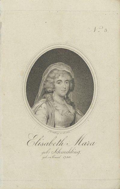 Gertrud Elisabeth Mara, rozená Schmeling 1749-1833, 1803. od Friedrich Wilhelm Nettling