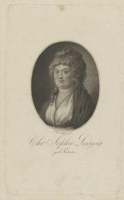 Portrét autorky Christiane Sophie Ludwig, rozené Fritsche 1764-1815, c. 1810. od Friedrich Wilhelm Nettling