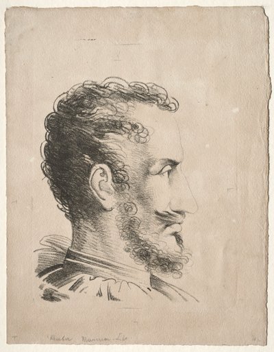 Hlava profilu. od Friedrich Wilhelm Reuter