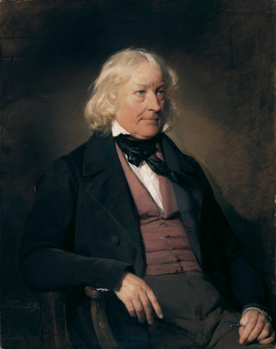 Německy: Portrét sochaře Bertela Thorvaldsena (1770-1844) od Friedrich von Amerling