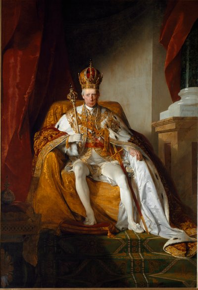 Portrét rakouského císaře Františka II. v císařském rouchu od Friedrich von Amerling
