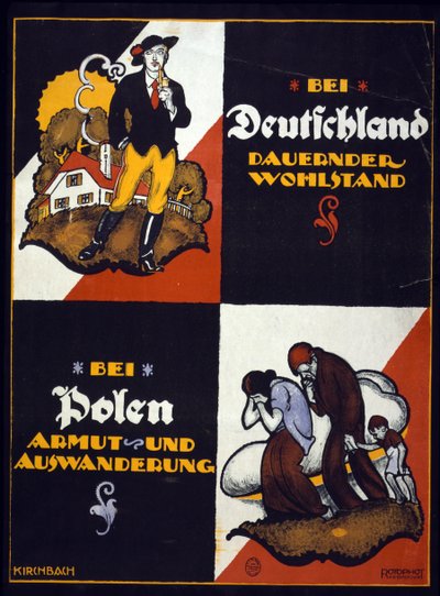 Saksalainen Puolan vastainen juliste od Fritz Gottfried Kirchbach