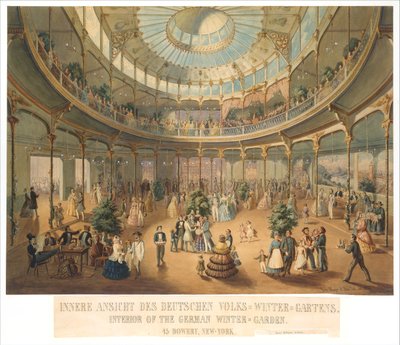 Vnitřní pohled na zimní zahradu německého lidu. Interiér německé zimní zahrady..., 1856. od Fritz Meyer