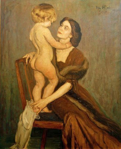 Dáma s dítětem od Fritz Rhein