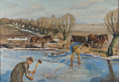 Farmhands fetching Ice, 1927 od Fritz Syberg