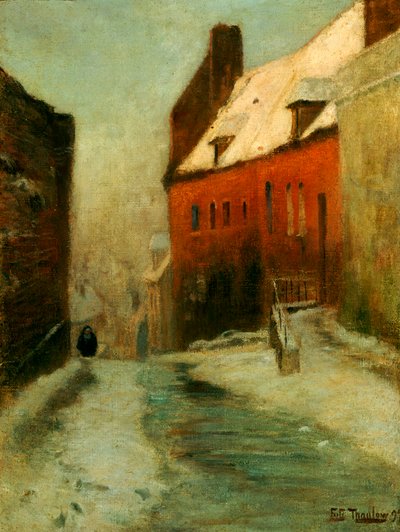 Zimní pouliční scéna, Montreuil, 1894 od Frits Thaulow