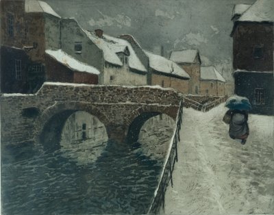 Most v Amiens (barevný lept) od Fritz Thaulow