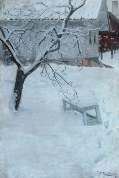 V únoru (farma Vinderen) od Fritz Thaulow