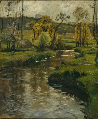 Řeka v Normandii, asi 1896 (obraz) od Fritz Thaulow