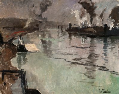 Komíny podél řeky od Frits Thaulow