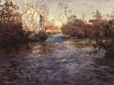 Modrá řeka Amiens od Fritz Thaulow