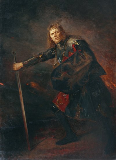 Herec Alois Wohlmuth jako Richard III. od Fritz von Uhde