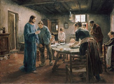 Modlitba před jídlem od Fritz von Uhde