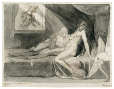 Alp opouští ložnici dvou spících žen, 1810. od Füssli