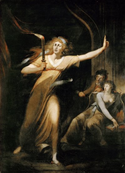 Lady Macbeth Kráčející ve spánku od Füssli