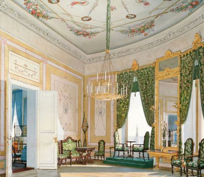 Rohový obývací pokoj Mikulášského paláce v moskevském Kremlu, 1847. od Fyodor Andreyevich Klages