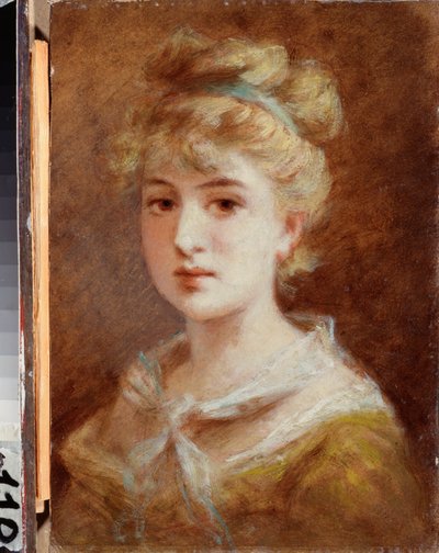 Une femme parisienne (Pařížka) - Malba Fjodora Petroviče Čumakova (Tchoumakov) (1823-1911), olej na plátně, ruské umění konec 19.-začátek 20. století, modernismus - Muzeum umění M. Tuganova ze Severní Osetie, Vladikavkaz (Rusko) ) od Fyodor Petrovich Tchumakov