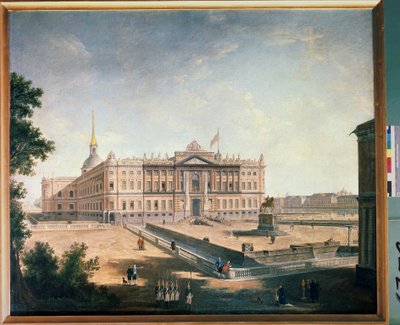 Pohled na Michaelův palác a connetable náměstí v Petrohradu. Obraz Fjodora Jakovleviče Alexejeva (1753-1824). Olej na plátně od Fyodor Yakovlevich Alexeev