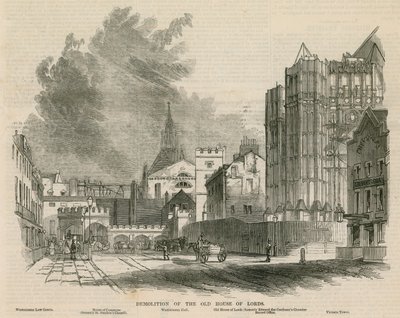Demolice staré Sněmovny lordů od G.F. Sargent