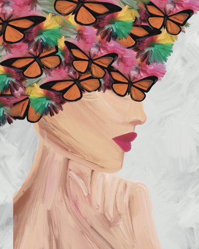 Elegantní žena s motýlem od GIovanna Gil Alves