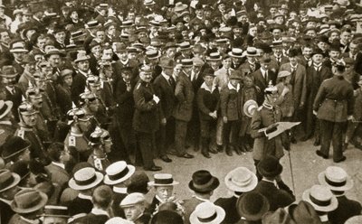 Čtení císařovo vyhlášení války, Berlín, Německo, 4. srpna 1914 od GPA
