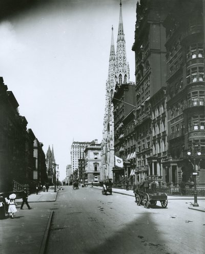 Fifth Avenue, při pohledu na sever ze 49. ulice od G.P. Hall und Sohn
