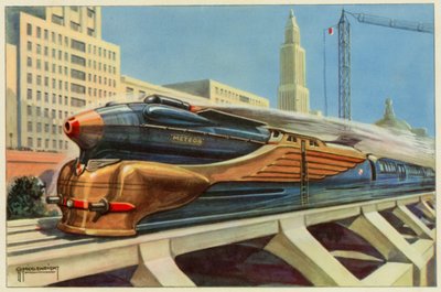 The Railroads of Tomorrow (barevné lito) od G.P. Micklewright