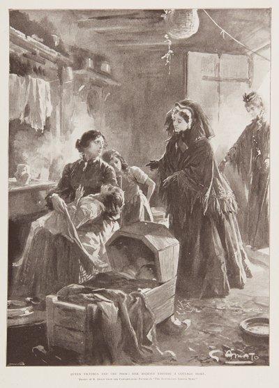 "Královna Viktorie a chudí od G.S. (after) Amato