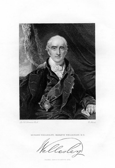 Richard Colley Wesley, později Wellesley, 1. Marquess Wellesley, 1829. od G Adcook