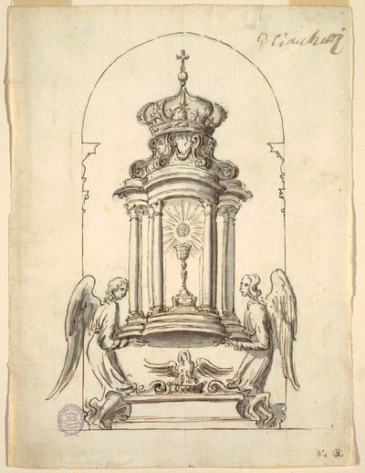 Design dveří Tabernacle, které mají být provedeny v bronzu od G B C
