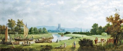 Nádherné léto, Gloucester od severozápadu, 1879 od G. F. Walton