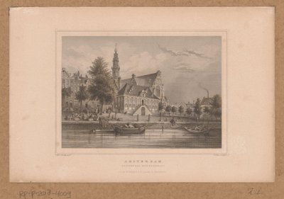 Pohled na Westerkerk v Amsterdamu z Keizersgracht Amsterdam, Westerkerk Keizersgracht (název na objektu) od G. Hess