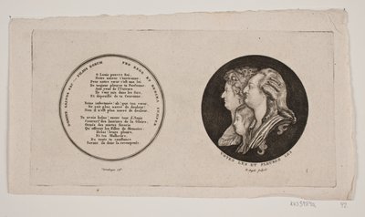 Medailon s portréty Ludvíka XVI., jeho královny a syna od G. N. Angelo
