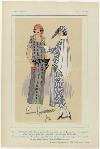 Velmi pařížský, 1923, č. 4: 7- NEZÁVISLOST. Tyto malé šaty... od G P. Joumard