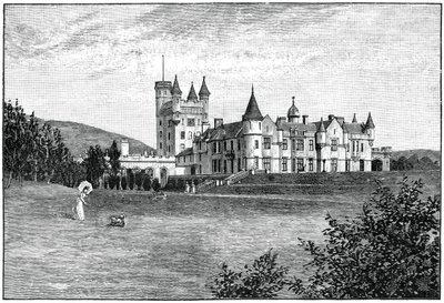 Hrad Balmoral ze severozápadu, Aberdeenshire, Skotsko, 1900. od G. W. Wilson and Company