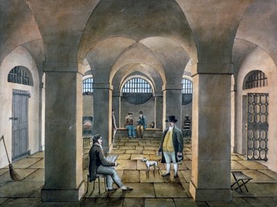 Vnitřní pohled na věznici Horsemonger Lane, Union Road, Southwark, Londýn, c1826 od G Yates