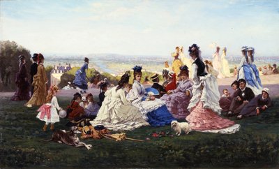 Neděle v Bellevue, 1874 od Gabriel-Amable de Lafoulhouze