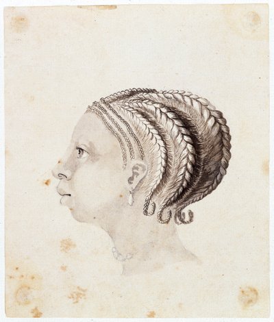 Hlava západoafrické ženy, asi 1775 (akvarel) od Gabriel Bray