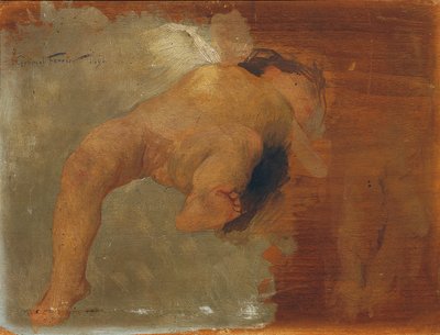 Ležící Putto od Gabriel Ferrier